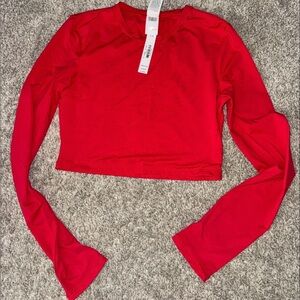 PINK Victoria's Secret Bold Red Crop Top